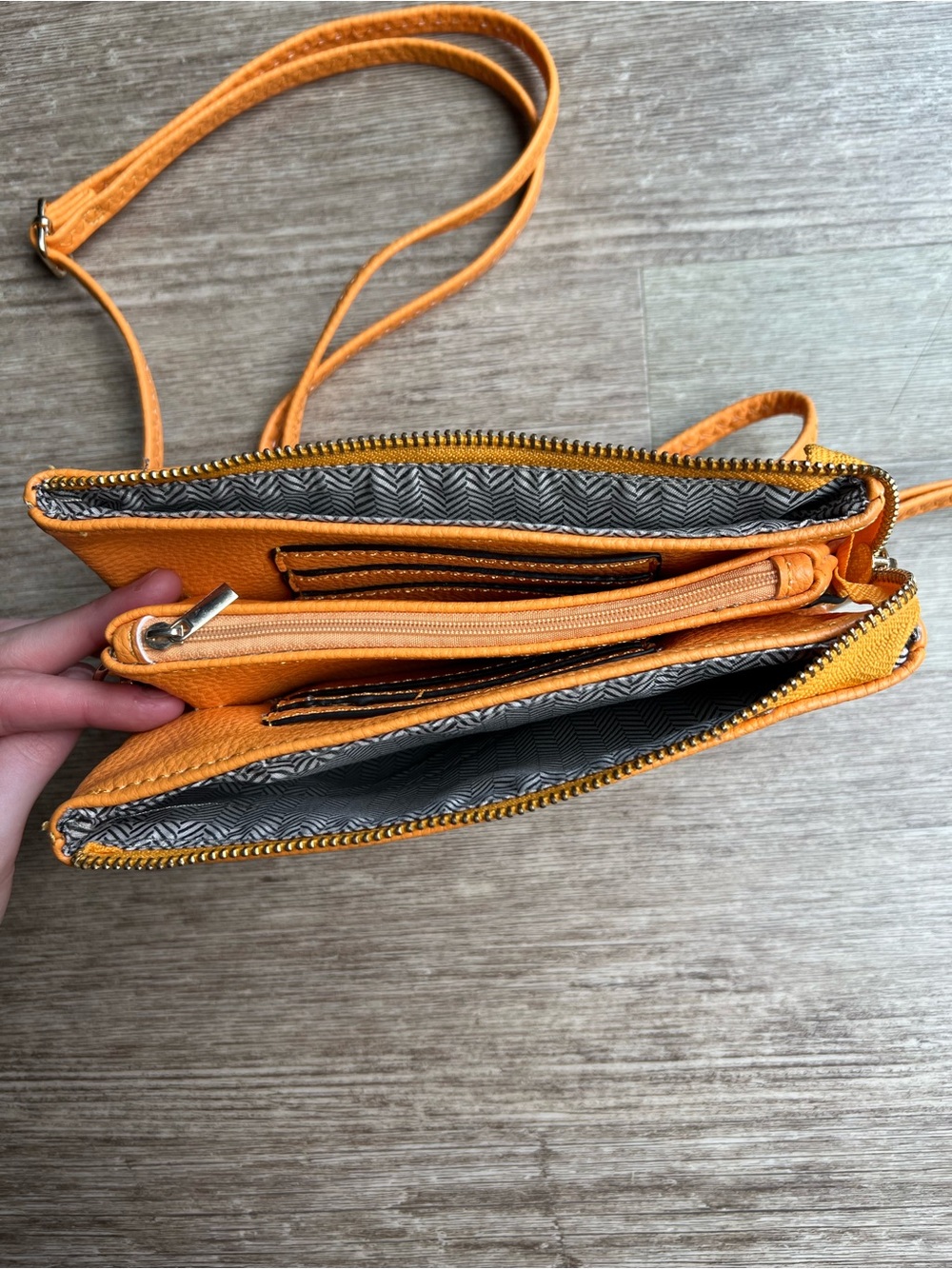 Leather Convertible Crossbody Wristlet - Picture 3 of 5